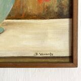 Bouquet painting, signed, 38.5x47 cm