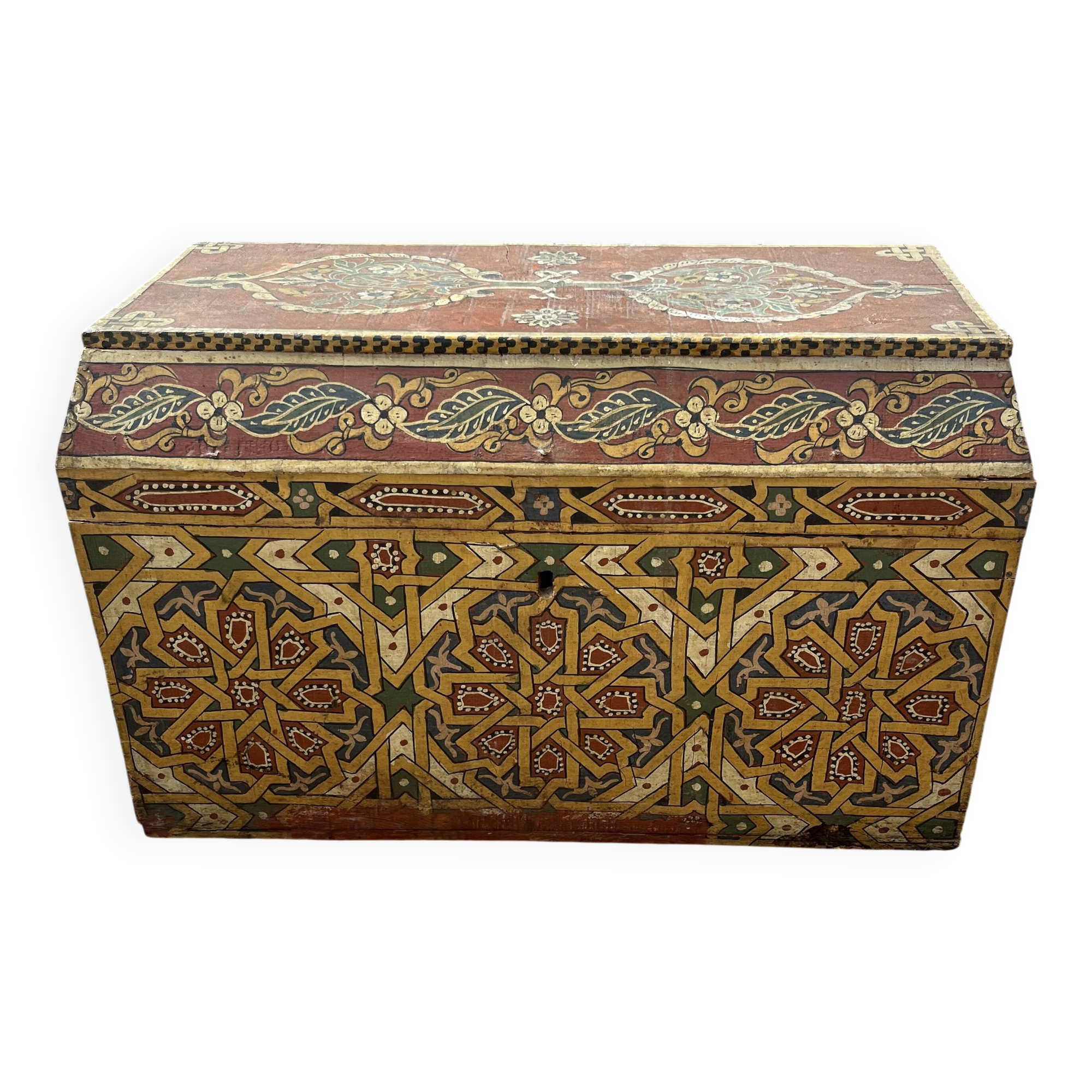 Antique oriental wooden chest