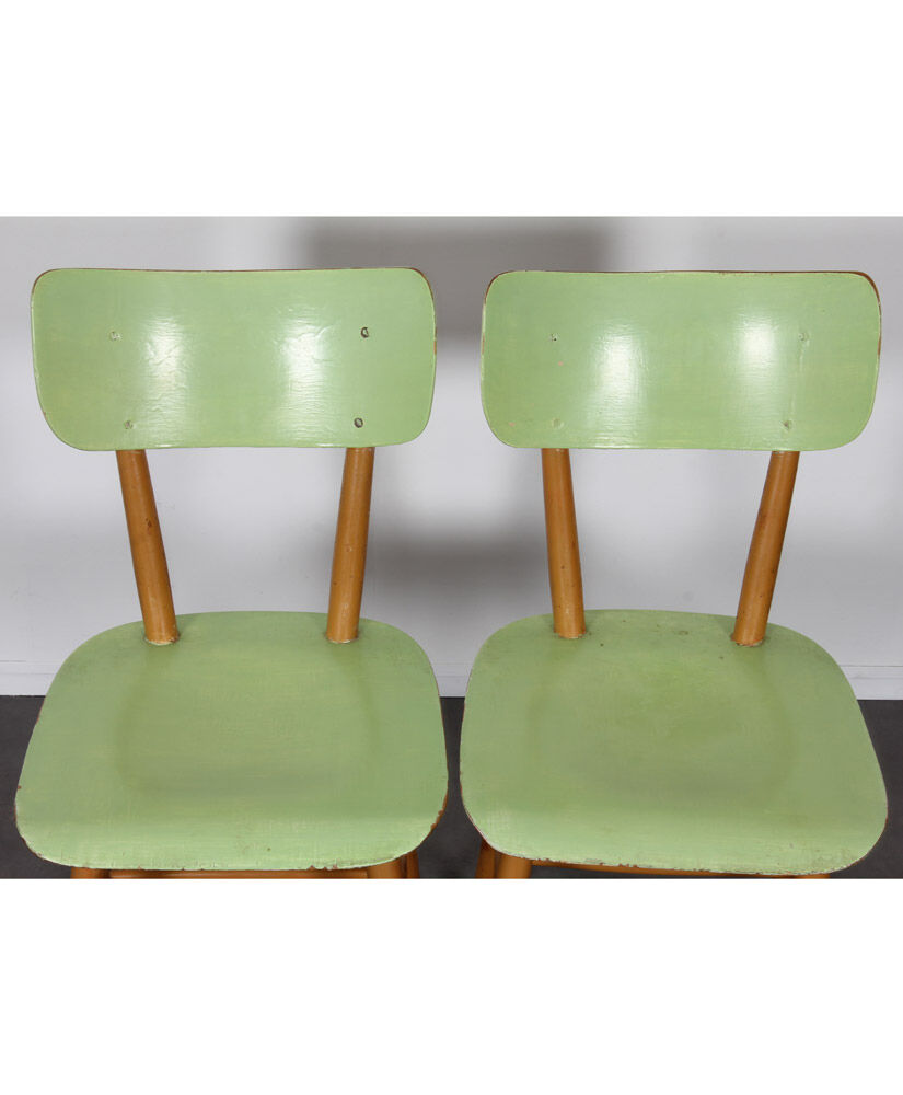 Paire de chaises vertes pour Ton, 1960