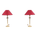 Lampes de table vintage en laiton, années 1970