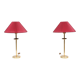 Vintage Set Brass Table Lamps, 1970s