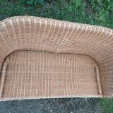 Vintage rattan bench