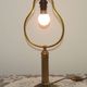 Traditional Style Vintage French Brass Table Lamp Round Footed Base