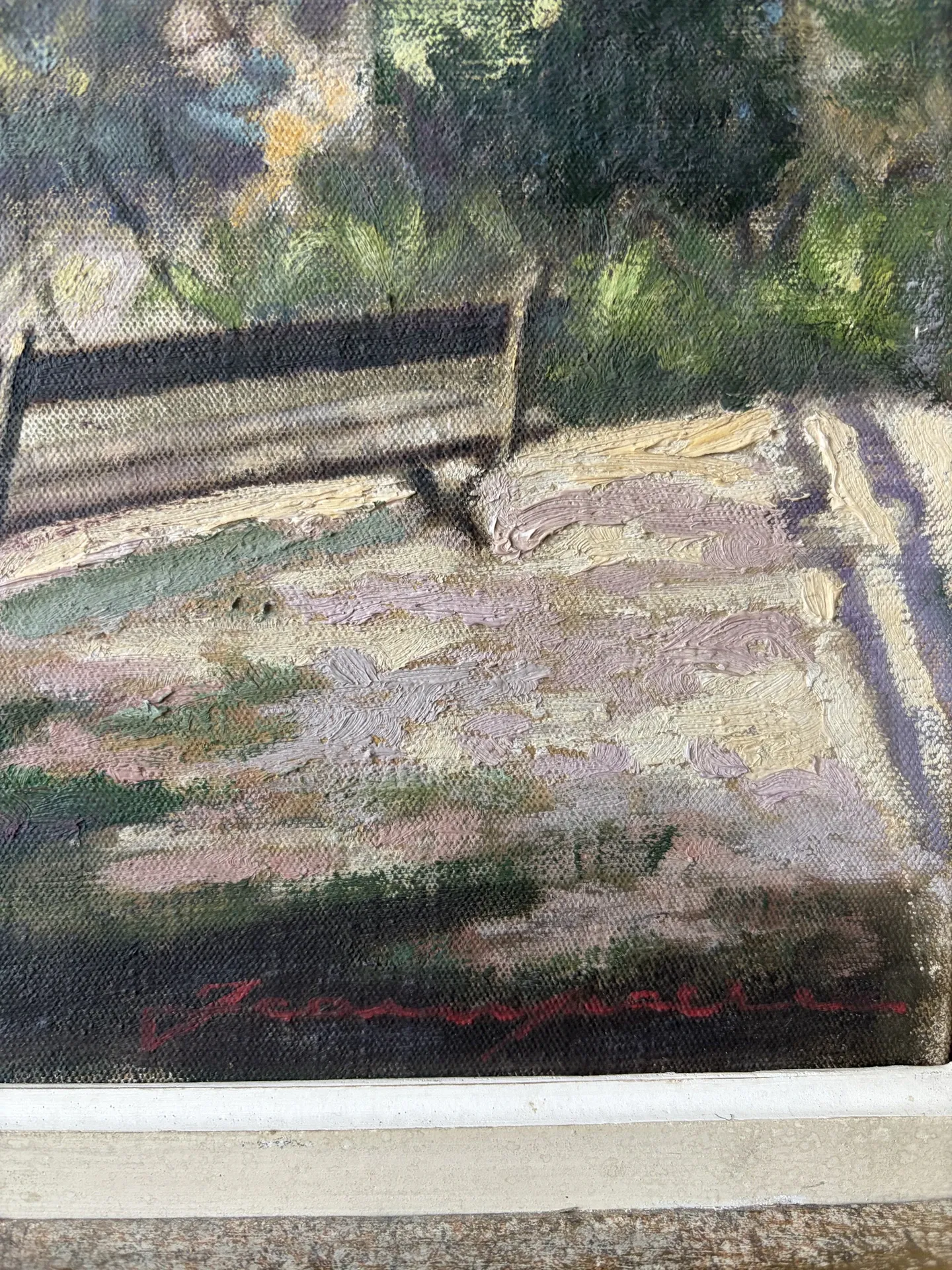 Mediterranean landscape, sea view, oil on canvas signed