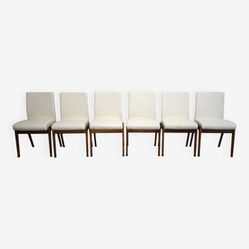 Série de 6 chaises scandinaves restaurées années 70