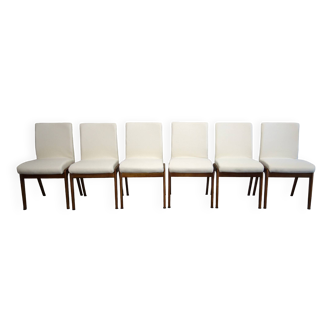 Série de 6 chaises scandinaves restaurées années 70
