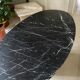 Table à manger en marbre nero marquina 1970 vintage italie