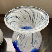 Duo de vases en pâte de verre soufflé années 70