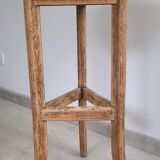 Old solid oak plant stand