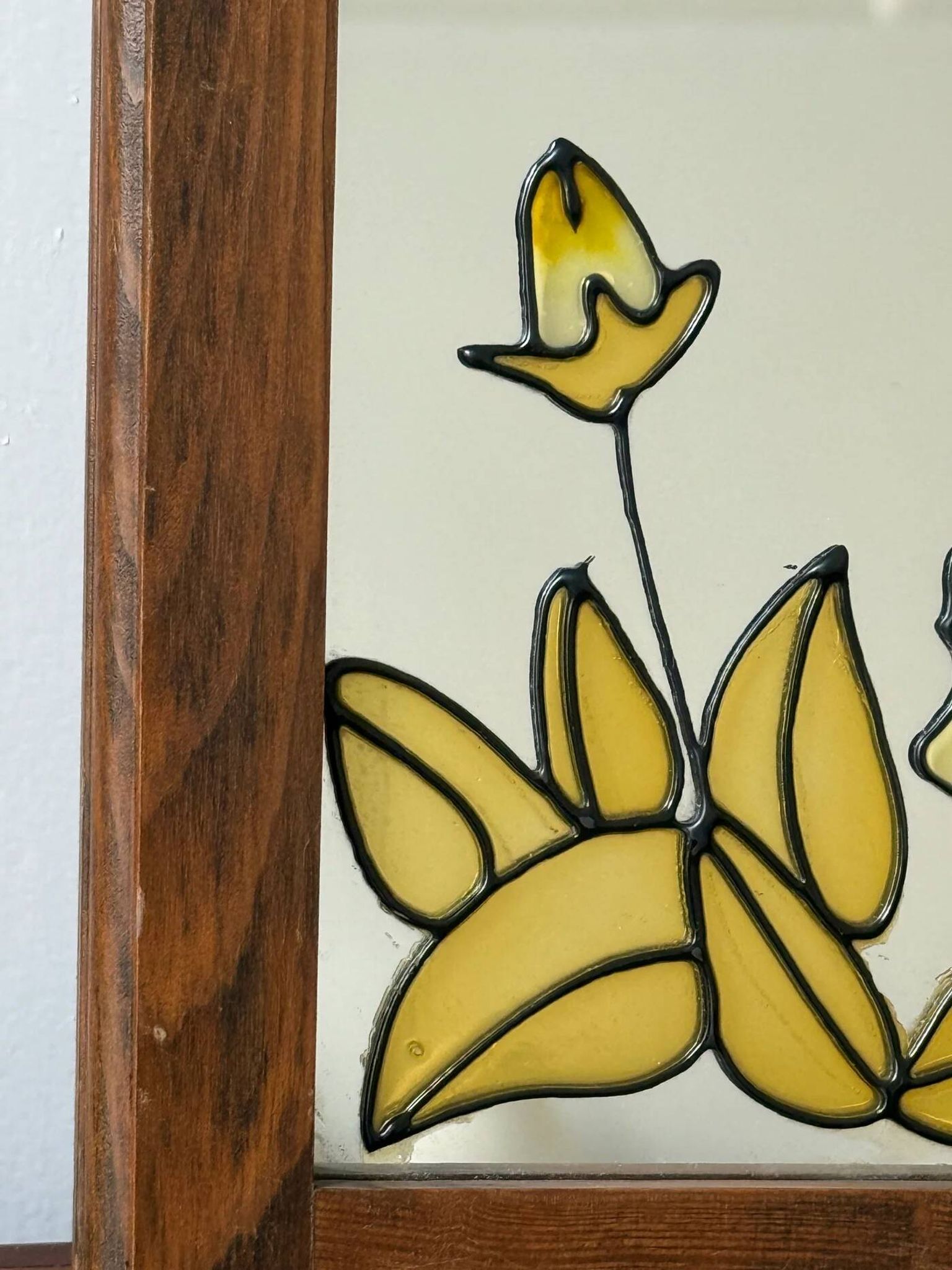 Tiffany-style stained glass mirror
