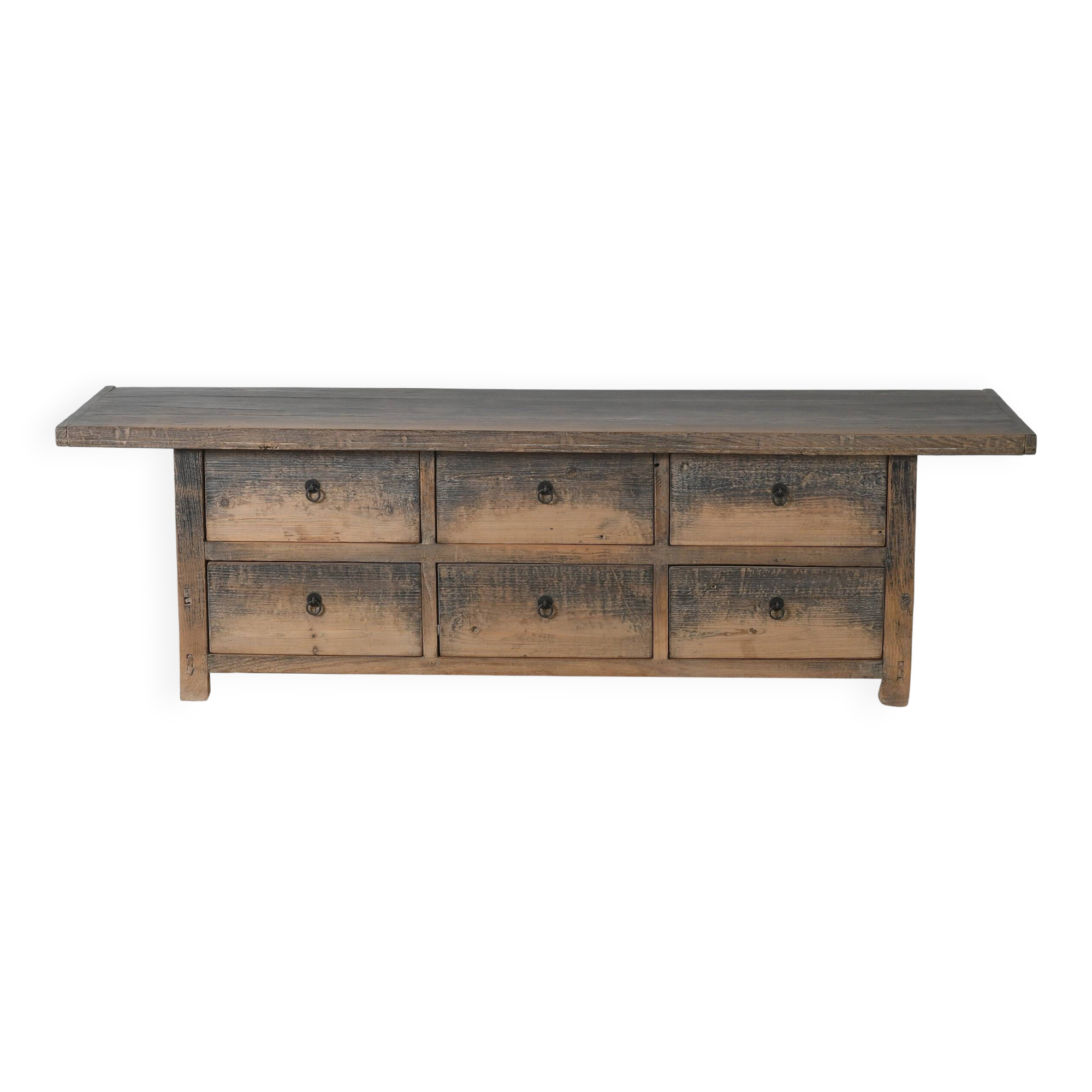 Puyang - Low cabinet in antique elm no. 4