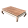 Decapitated opium coffee table in raw wood from the 90s.