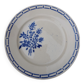 Badonviller blue flower plate