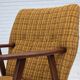 1960s, Danish armchair, furniture wool fabric, teak wood, oak wood.