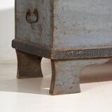 Ancienne malle en bois avec verrouillage d’origine (c.1900) #16