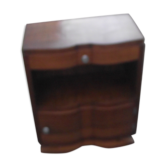 Art deco period bedside in walnut