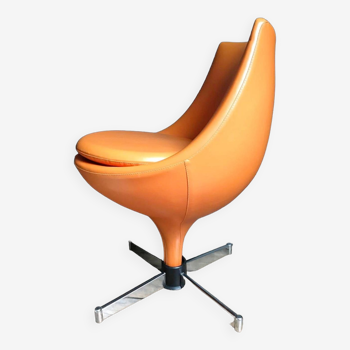 Vintage “Polaris” armchair by Pierre Guariche for Meurop 1960, designer swivel seat furniture