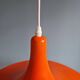 Large vintage orange plastic pendant light