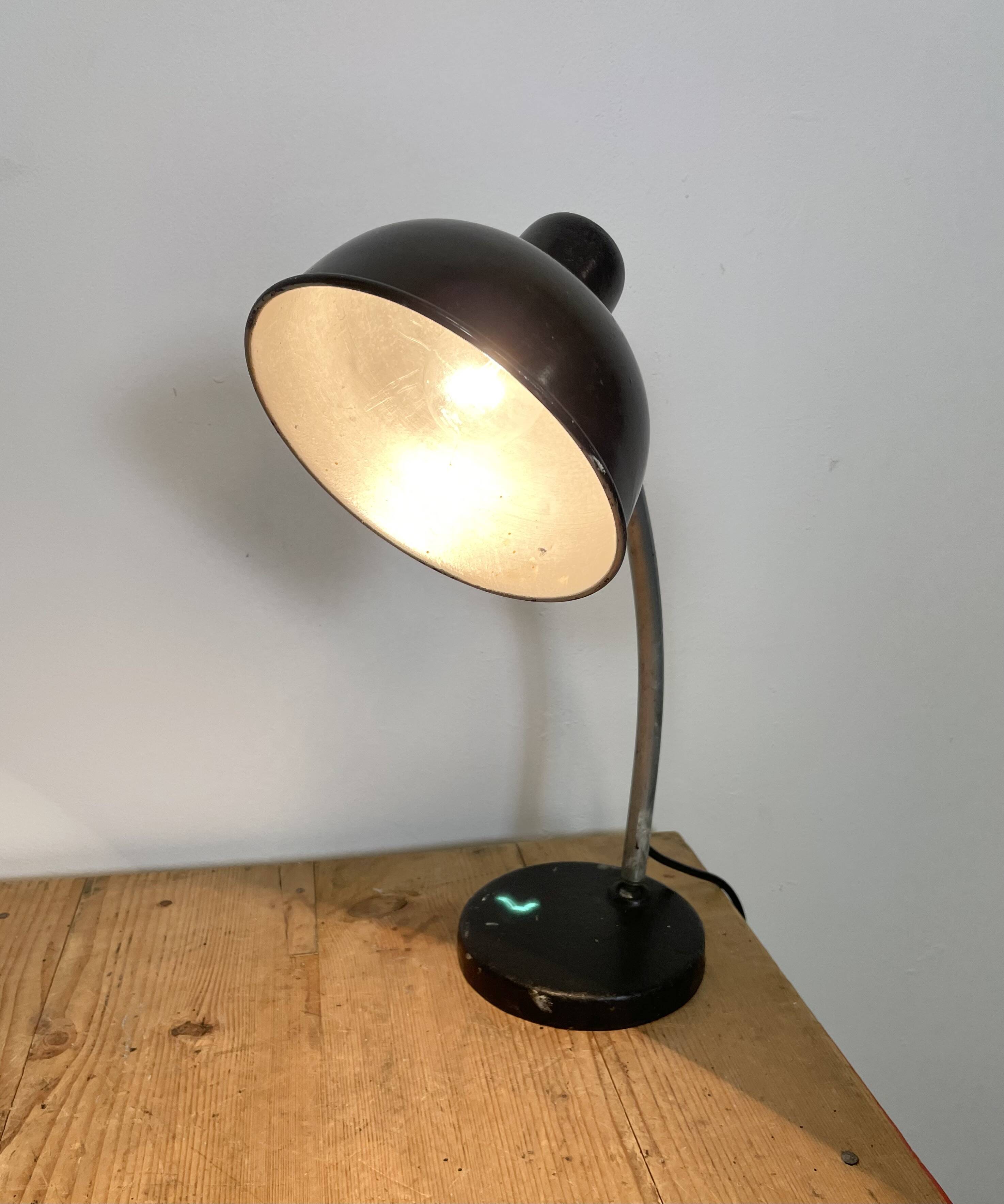 Vintage Black Workshpp Table Lamp, 1950s