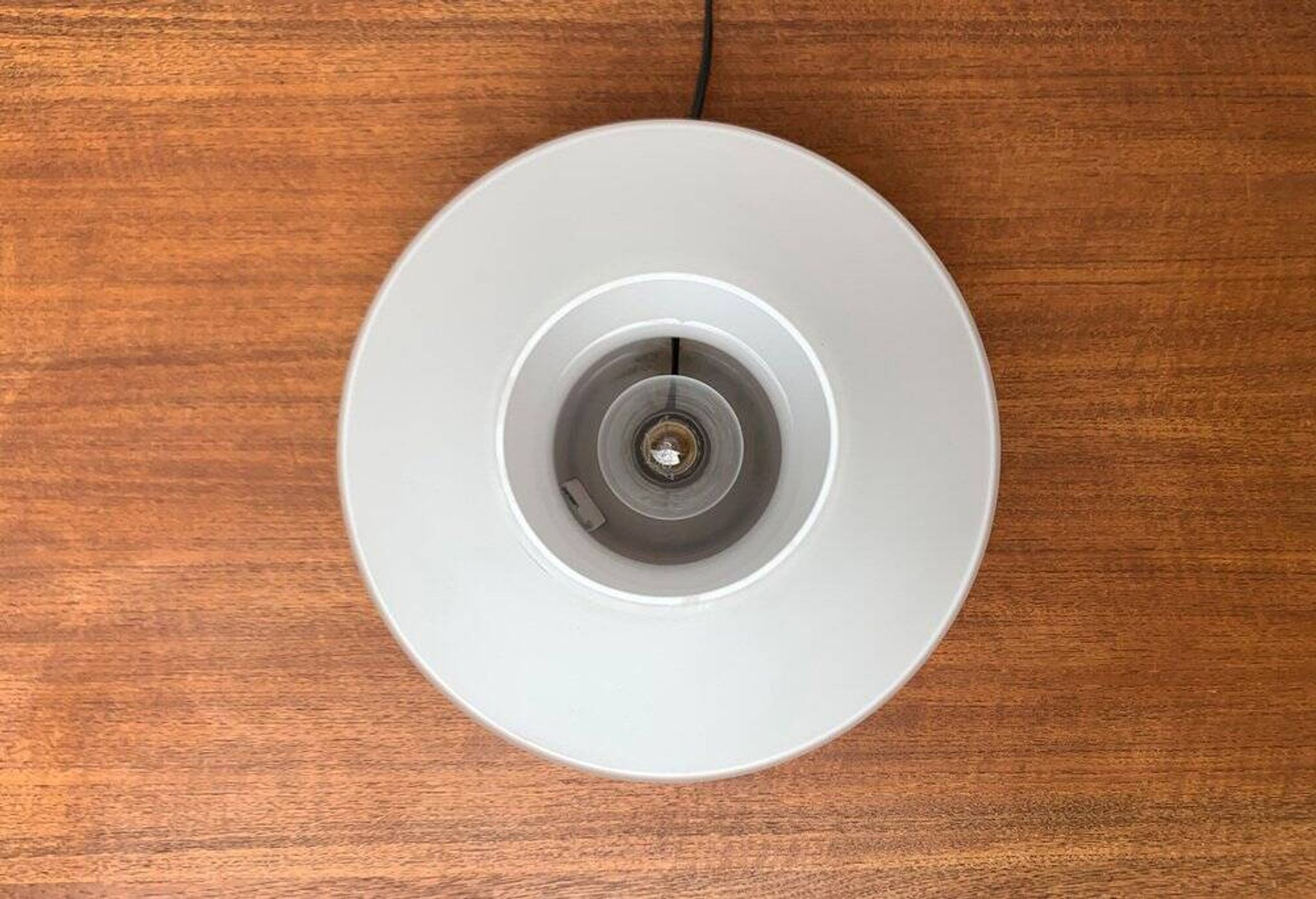 1970s vintage space-style German glass table lamp by Limburg.