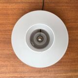 1970s vintage space-style German glass table lamp by Limburg.