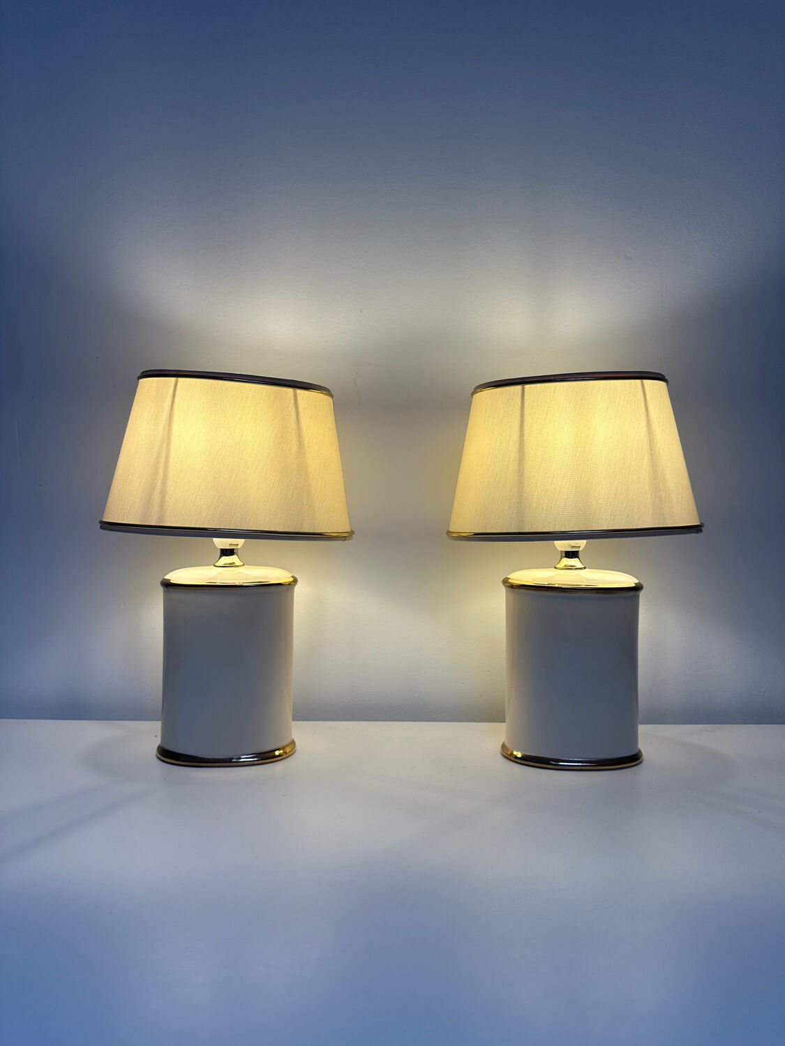 2 ceramic table lamps 1980