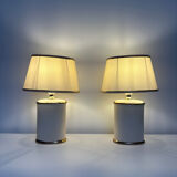 2 ceramic table lamps 1980