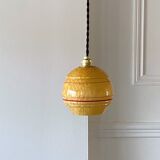 Art Deco pendant lamp in Clichy glass