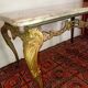 Table basse bronze doré et marbre