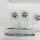 Set of Grohe ice glass bathroom set towel hanger, soap tray and plateau