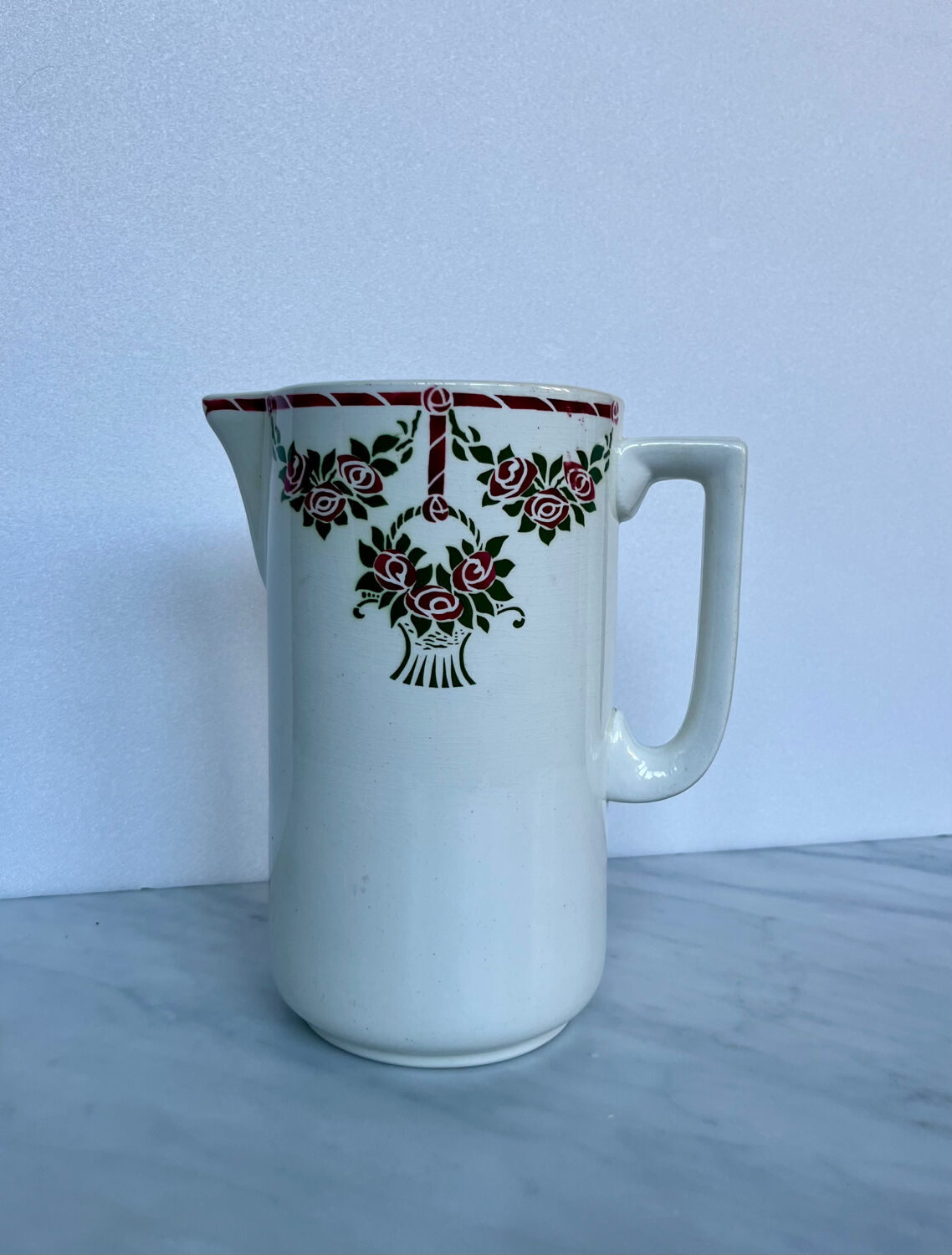 Large pitcher or antique vase Saint-Amand Balmoral model