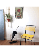 Golden metal umbrella holder