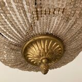 Lustre/basket ceiling / brass hot air balloon and glass