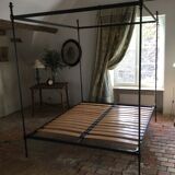Wrought iron canopy bed