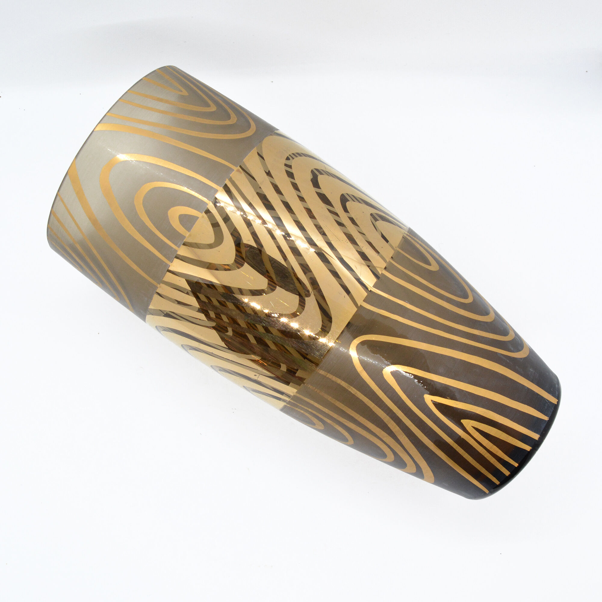 Smoked glass vase in the style of Hollywood Regency, Czechoslovakia of the 1960s