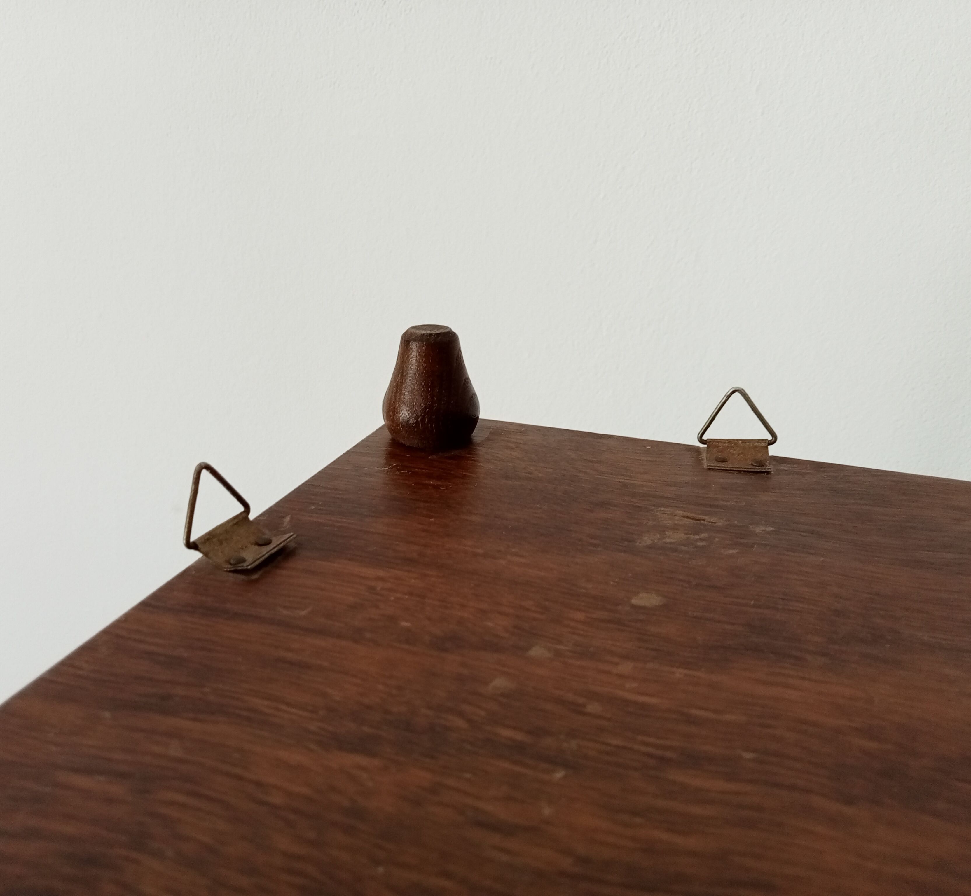 Vintage turned wood wall shelf