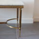 Table basse en marbre et laiton