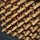Vintage wine rack furniture for 36 bottles with drawer.