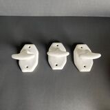 Set of 3 porcelain hooks
