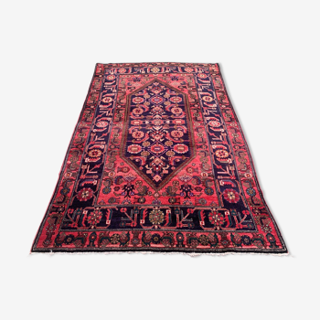 Vintage tribal rug 240x154 cm wool oriental handmade carpet