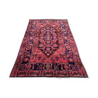 Vintage tribal rug 240x154 cm wool oriental handmade carpet