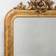 19th C Louis Philippe mirror with ornate rose crest