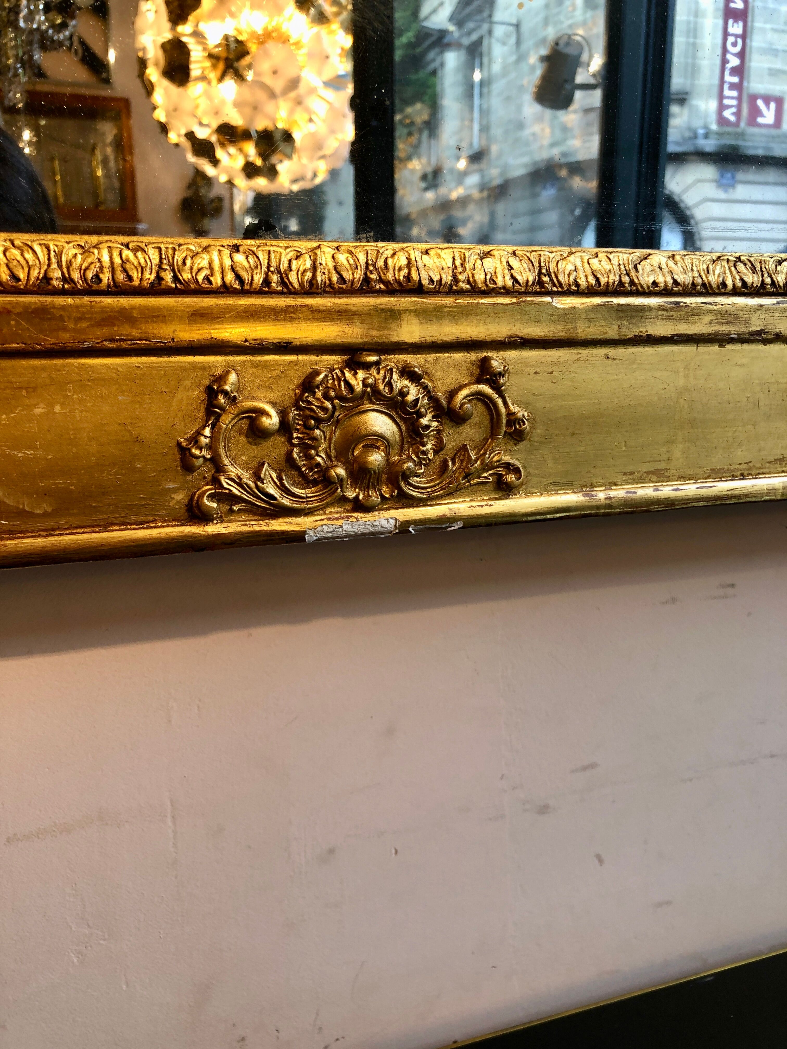 Golden wooden mirror, 19th century