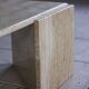 Travertine coffee table "Eye" or "drop" by Roche Bobois, 1980