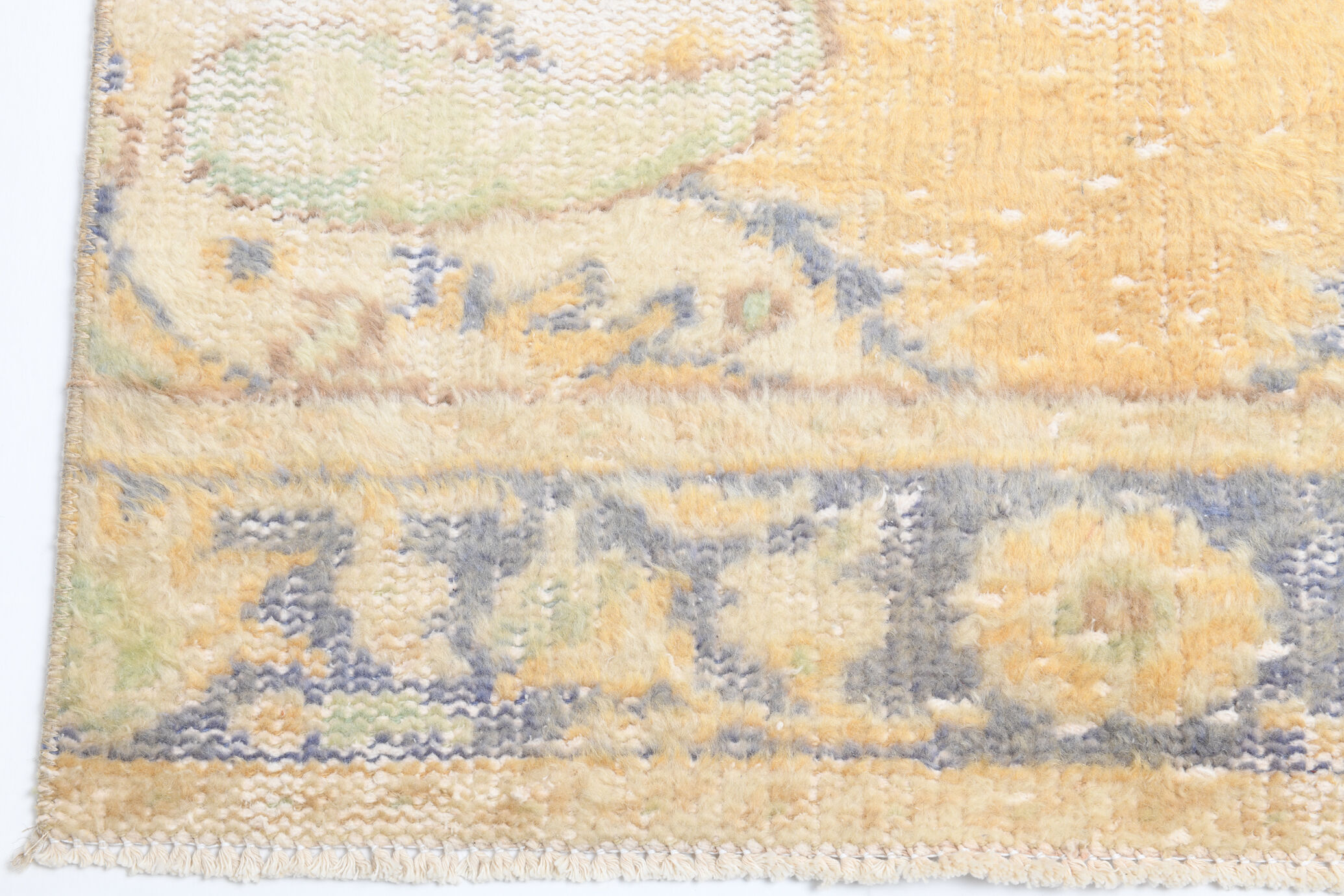 Antique oushak runner rug