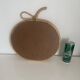 Vintage mirror 1960 apple rattan wicker bamboo - 33 x 35 cm