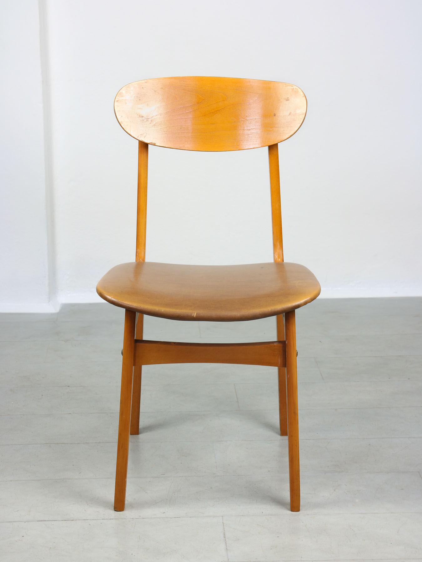 Vintage Italian Leatherette Dining Chairs, set of 3
