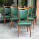 Suite of 6 scandinavian style chairs