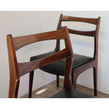 Series of 4 Scandinavian teak chairs 1960