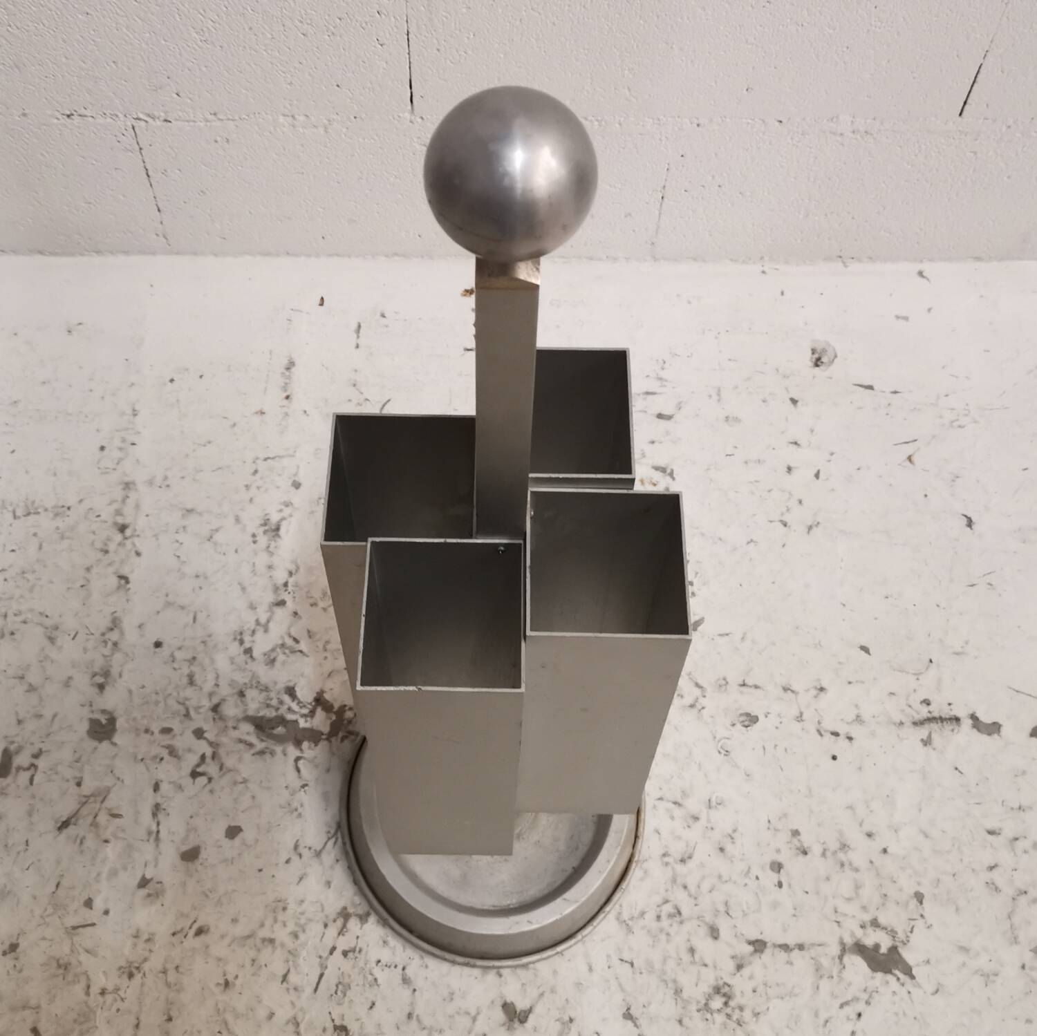 1970s vintage aluminium umbrella stand